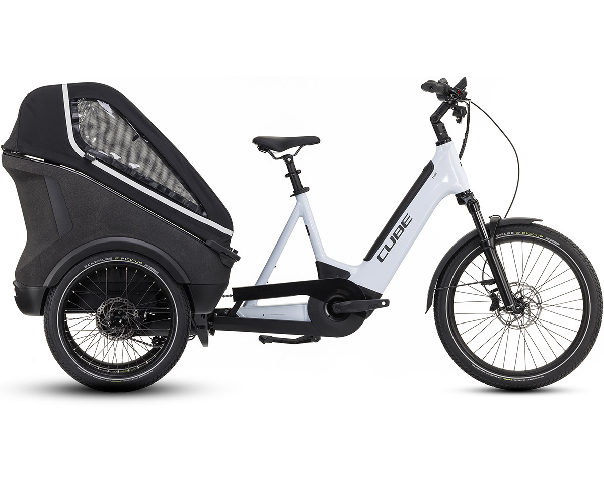 Vélo électrique cargo Unisexe TRIKE FAMILY HYBRID 750 Blanc/Noir